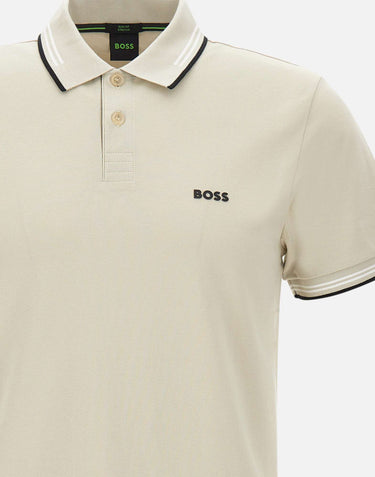 BOSS Polo "Paul" BEIGE Uomo 