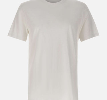 BOSS T-shirt in cotone slub-yarn con dettaglio logo WHITE Uomo 