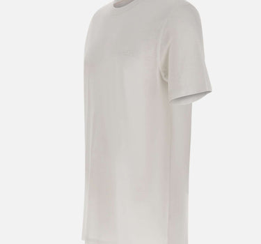 BOSS T-shirt in cotone slub-yarn con dettaglio logo WHITE Uomo 