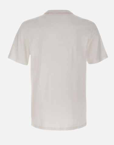 BOSS T-shirt in cotone slub-yarn con dettaglio logo WHITE Uomo 