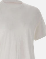 BOSS T-shirt in cotone slub-yarn con dettaglio logo WHITE Uomo 