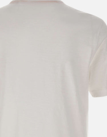 BOSS T-shirt in cotone slub-yarn con dettaglio logo WHITE Uomo 