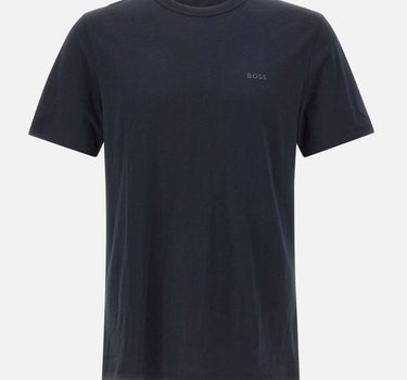 BOSS T-shirt in cotone slub-yarn con dettaglio logo BLUE Uomo 