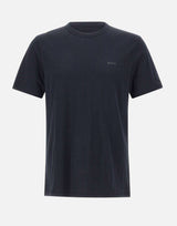 BOSS T-shirt in cotone slub-yarn con dettaglio logo BLUE Uomo 
