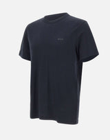 BOSS T-shirt in cotone slub-yarn con dettaglio logo BLUE Uomo 