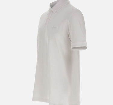 BOSS Polo in cotone interlock WHITE Uomo 