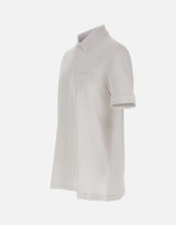 BOSS Polo in cotone interlock WHITE Uomo 