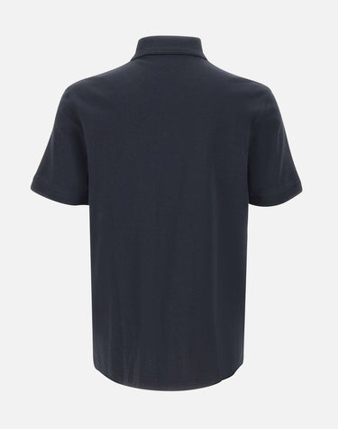 BOSS Polo in cotone interlock BLUE Uomo 