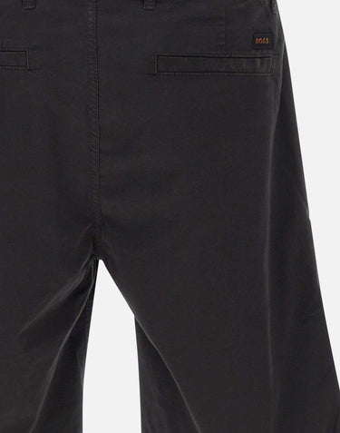 BOSS Bermuda slim fit in twill BLACK Uomo 