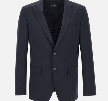 BOSS Blazer "H Huge" in lana rigenerata BLUE Uomo 