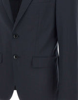 BOSS Blazer "H Huge" in lana rigenerata BLUE Uomo 