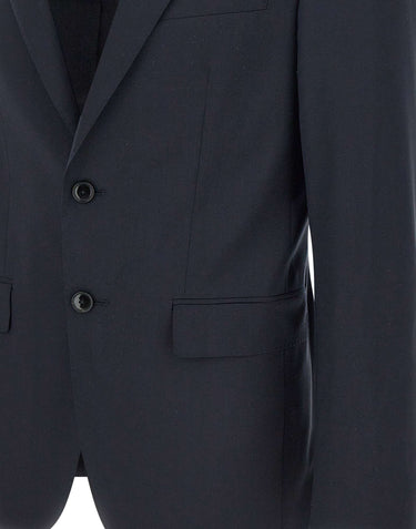 BOSS Blazer "H Huge" in lana rigenerata BLUE Uomo 