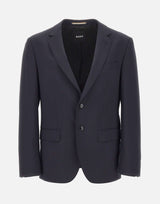 BOSS Blazer in lana vergine BLUE Uomo 