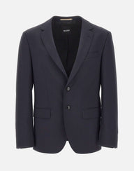 BOSS Blazer in lana vergine BLUE Uomo 