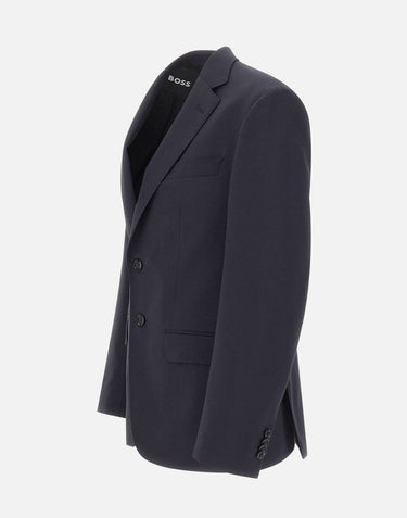 BOSS Blazer in lana vergine BLUE Uomo 