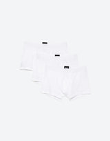 BOSS Set 3 boxer in cotone stretch WHITE Uomo 