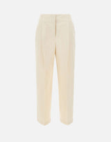 BOSS Pantaloni culotte in cotone elasticizzato BEIGE Donna 