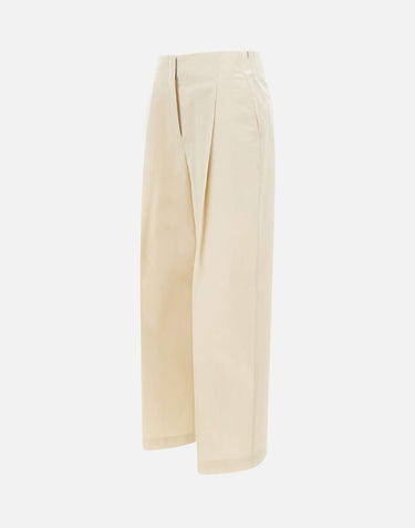 BOSS Pantaloni culotte in cotone elasticizzato BEIGE Donna 