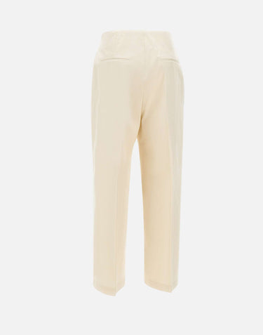 BOSS Pantaloni culotte in cotone elasticizzato BEIGE Donna 
