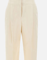 BOSS Pantaloni culotte in cotone elasticizzato BEIGE Donna 