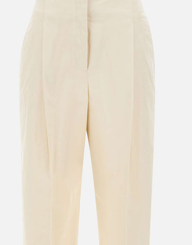 BOSS Pantaloni culotte in cotone elasticizzato BEIGE Donna 