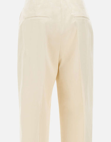 BOSS Pantaloni culotte in cotone elasticizzato BEIGE Donna 