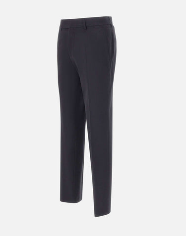 BOSS Pantaloni slim fit in misto lana BLUE Uomo 