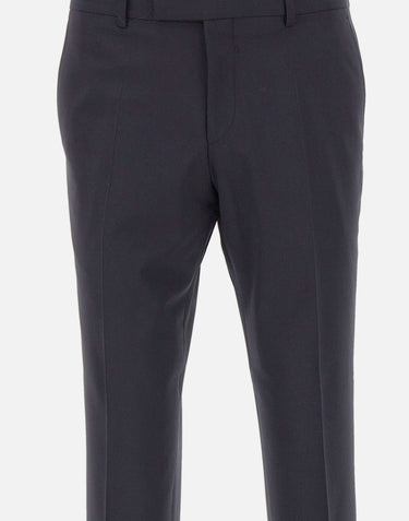 BOSS Pantaloni slim fit in misto lana BLUE Uomo 