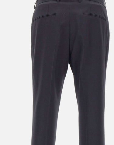 BOSS Pantaloni slim fit in misto lana BLUE Uomo 