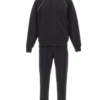 BOSS Tuta sportiva in misto cotone con profili a contrasto BLACK Uomo 