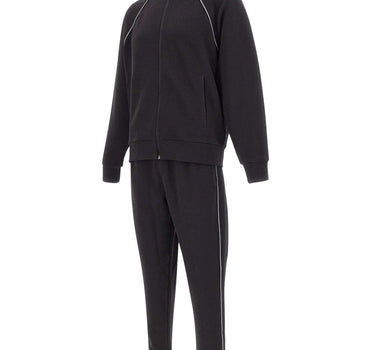 BOSS Tuta sportiva in misto cotone con profili a contrasto BLACK Uomo 