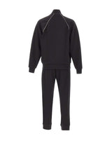 BOSS Tuta sportiva in misto cotone con profili a contrasto BLACK Uomo 