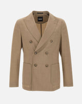 BOSS Blazer "P-Hanry-DB-WG" BROWN Uomo 