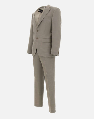 BOSS Abito due pezzi slim fit con micromotivo BEIGE Uomo 
