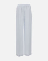 BOSS Pantaloni relaxed fit in crêpe fluido Light Blue Donna 