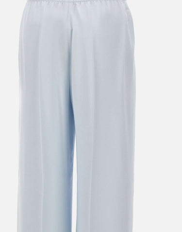 BOSS Pantaloni relaxed fit in crêpe fluido Light Blue Donna 