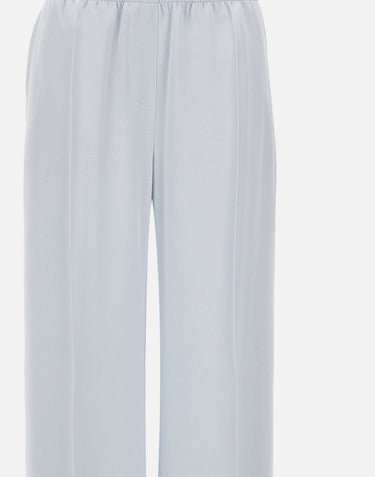 BOSS Pantaloni relaxed fit in crêpe fluido Light Blue Donna 
