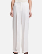 BOSS Pantaloni relaxed fit in misto lino WHITE Donna 