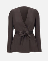 BOSS Blazer slim fit in twill lucente BROWN Donna 