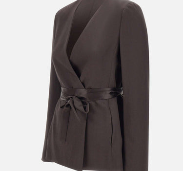BOSS Blazer slim fit in twill lucente BROWN Donna 