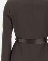 BOSS Blazer slim fit in twill lucente BROWN Donna 