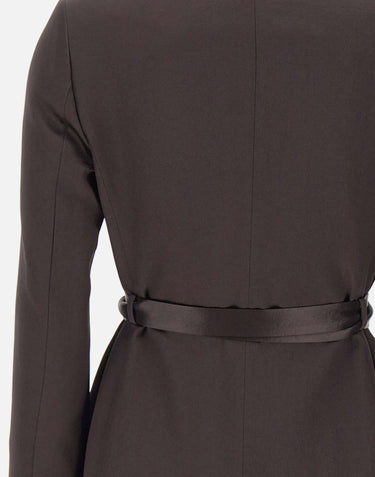 BOSS Blazer slim fit in twill lucente BROWN Donna 
