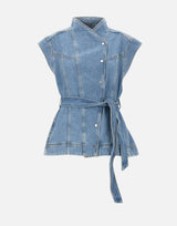 BOSS Smanicato oversize in denim Light Blue Donna 