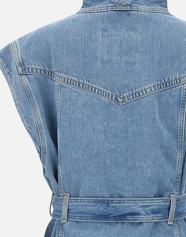 BOSS Smanicato oversize in denim Light Blue Donna 