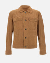 BOSS Giacca in pelle traforata BROWN Uomo 