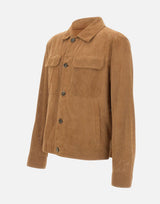 BOSS Giacca in pelle traforata BROWN Uomo 