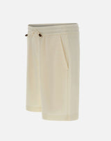 BOSS Shorts in cotone e lino WHITE Uomo 