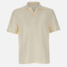 BOSS Polo in cotone e lino WHITE Uomo 