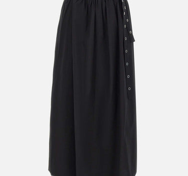BOSS Gonna lunga in popeline con cintura a occhiello BLACK Donna 