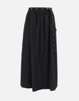 BOSS Gonna lunga in popeline con cintura a occhiello BLACK Donna 